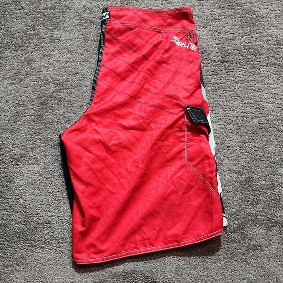 BILLABONG Swin Board Shorts Trunks Airlite Stretch Surf Beach Red Black Men 36 - Picture 3 of 13